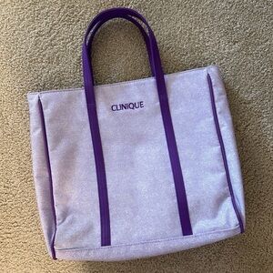 Vintage Purple Clinique Tote